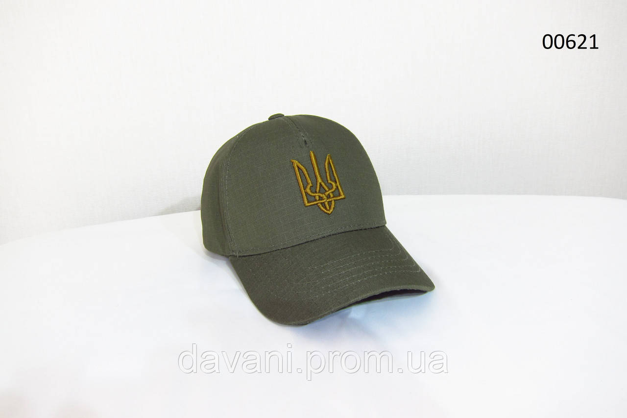 Кепка бейсболка тактична хакі,олива з тризубом DAVANI 00621