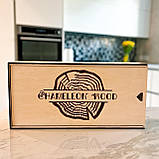 Винний столик набір із натурального дерева з менажницею, без келихів, фото 8