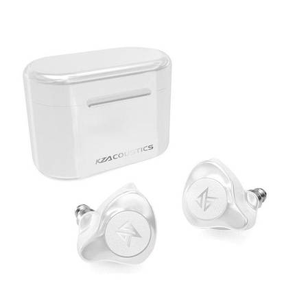 Бездротові Bluetooth навушники KZ S2 з сенсорним керуванням (Білий), фото 1