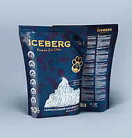 Наполнитель для кошачьих туалетов на основе силикагеля ICEBERG без аромата 10 л