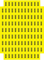 Маркировочный знак 380В, 113 шт/лист, 45х22 мм, желтый, АСКО