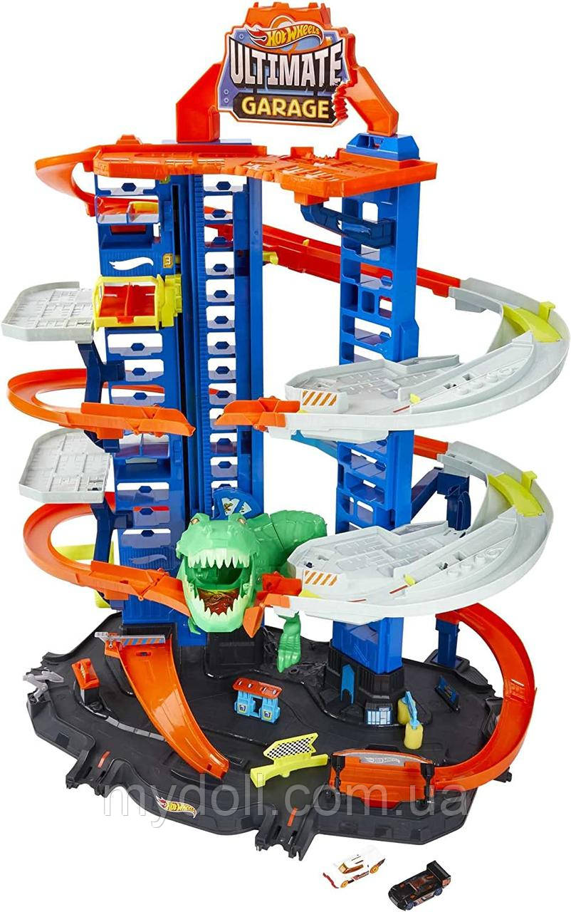 Уцінка!Трек Хот Вілс Легендарний гараж Hot Wheels City HW Ultimate Garage Mega T-Rex GJL14 Mattel Оригінал