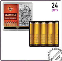 Олівці графітні 1500 8В-10Н, 24 шт. (1504)