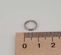 Кольцо заводное металлическое 10 мм. (для брелка/ключей) арт. 03602