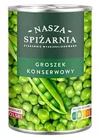 Зеленый горошек консервированный Nasza Spizarnia Groszek Konserwowy 400г Польша