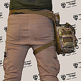 Тактична поясна сумка на стегно 900D в камуфляжі Мультікам, фото 10
