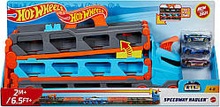 Трек Хот Вілс Вантажівка-транспортер Спідвей Хаулер Hot Wheels HW Speedway Hauler GVG37 Mattel Оригінал MyDoll.com.ua