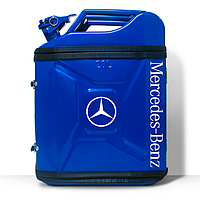 Идеальный подарок водителю Канистра-бар на 20 л. в комплекте со стаканами с принтом "Mercedes-Benz" Синий