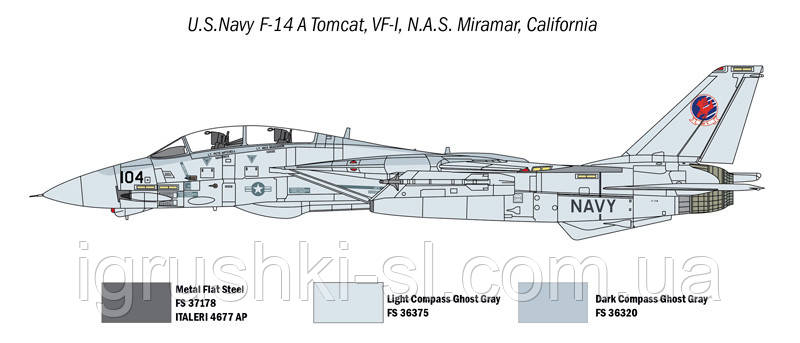 Сборная модель (1:72) Самолеты F-14A vs A-4F "Top Gun" (Две модели в наборе) - фото 3 - id-p1819096372