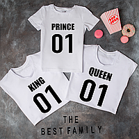 Футболки. Family Look одежда для всей семьи "PRINCE 01/ KING 01/ QUEEN 01"