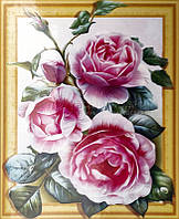 Алмазная картина Розовые Розы 40х50 см коробка GC019