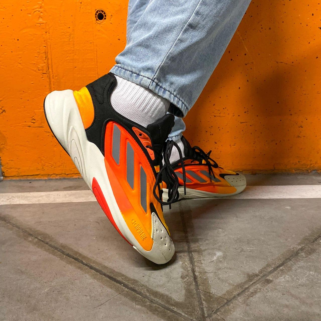 Чоловічі Кросівки Adidas Ozelia Fiery Black Orange / Адідас Озелія Фаєрі Помаранчеві з Чорним