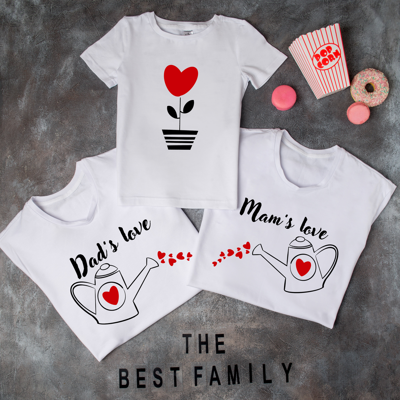 Футболки. Family Look - одяг для всієї родини "Dad’s Love/Mom’s Love/🤍"