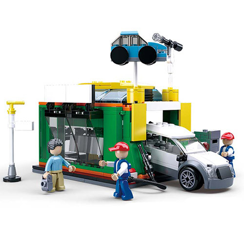 Конструктор SLUBAN M38-B0759D СТО, транспорт, фигурки, 323 деталей, фото 1