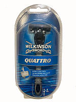 Верстат для гоління Wilkinson Quattro, 6440, картридж 1шт (пластик)