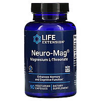 Магний L-треонат, Neuro-Mag, Life Extension, 90 капсул