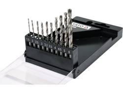 Набір свердл по металу YATO: HSS6542, Ø=1.5-6мм,HEX-1/4",для нерж.,конструкт.сталі, 10 шт в футлярі