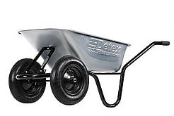 VULKAN Тачка будівельна 2-х колісна 200кг/100л оцинкована колесо пневматичне