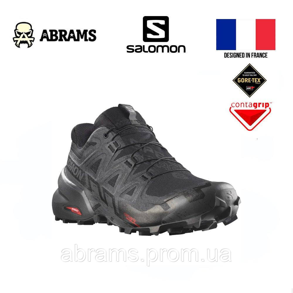 Кросівки Salomon SPEEDCROSS 6 GTX c водонепроникною мембраною Gore-Tex® | Black/Black/Phantom - фото 1 - id-p1819191029