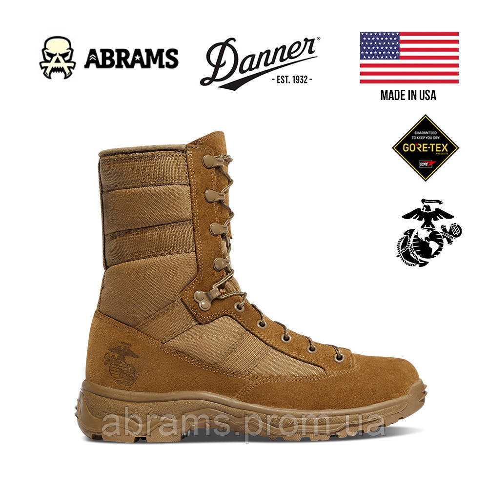 Черевики з водонепроникной мембраною Gore-Tex Danner USMC Reckoning 8'' GTX EGA + шкарпетки Danner | Coyote US US 12/EUR 46.5