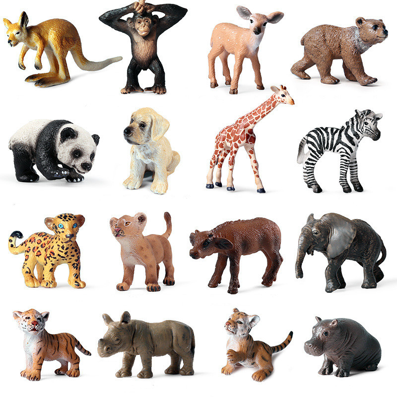 Набір міні-фігурок Дитинчата тварин (16 шт) від Obetty (107-455), фото 1