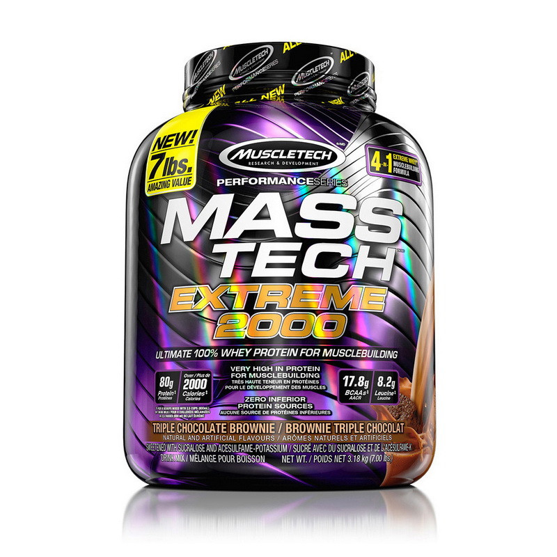 Muscletech Mass Tech Extreme 2000 3,18 kg гейнеры высококалорийные гейнеры - фото 1 - id-p1819232685