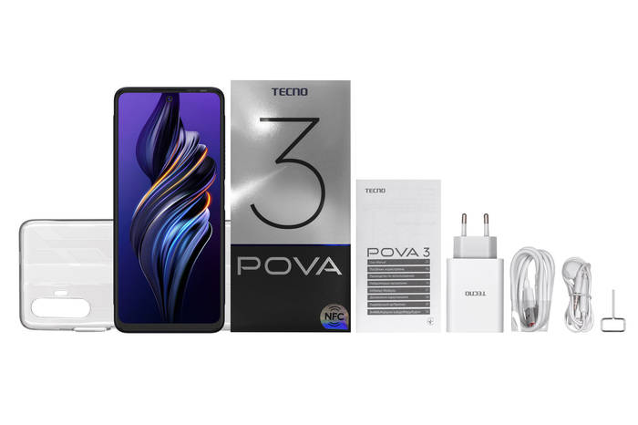 Купить TECNO Смартфон POVA-3 (LF7n) 6/128Gb NFC 2SIM Eco Black, цена ...