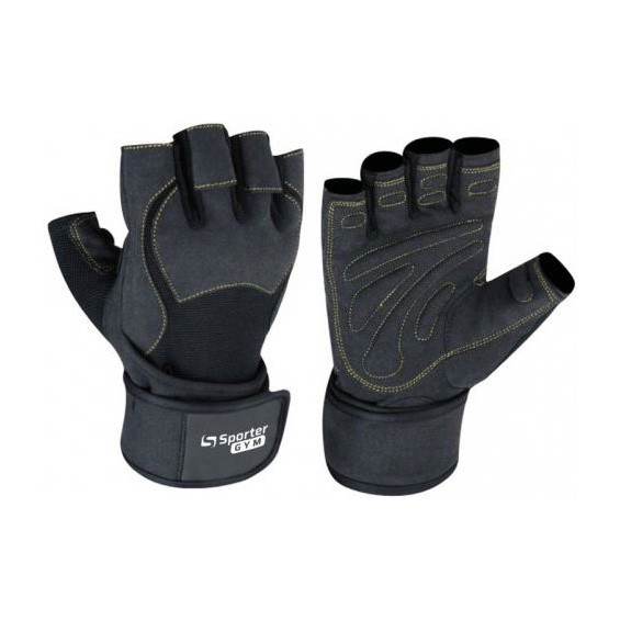 Sporter Weightlifting Gloves Black-Yellow L size