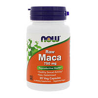 Now Foods Raw Maca 750 mg 30 veg caps сексуальне здоров'я чоловіків і жінок активне довголіття