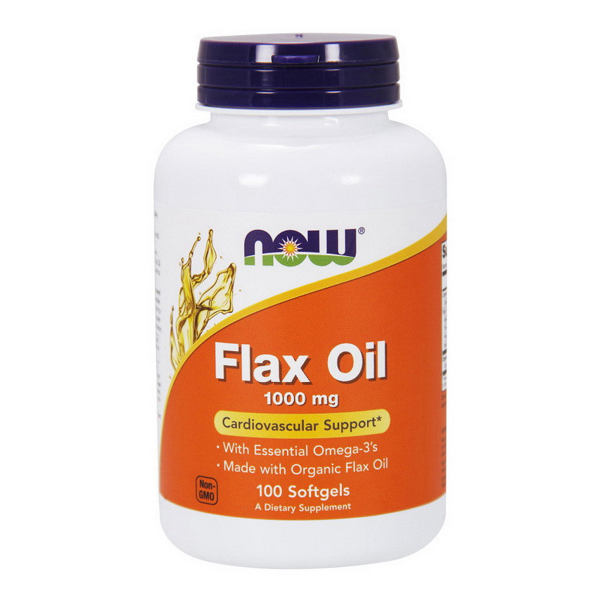 Лляна олія Now Foods Flax Oil 100 softgels