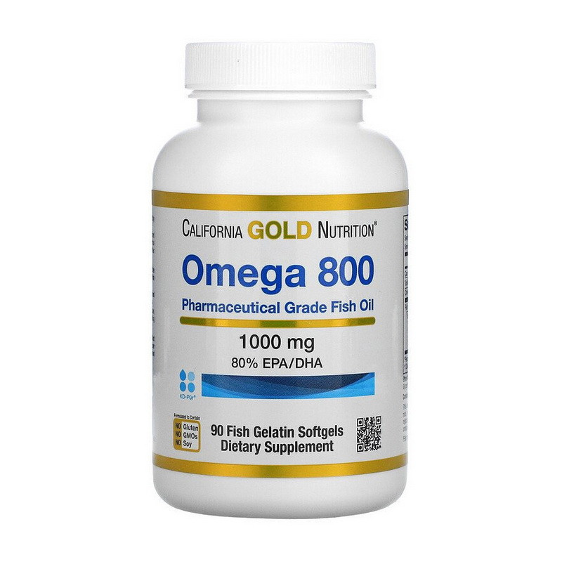 Риб'ячий жир Омега-3 California Gold Nutrition Omega 800 90 fish softgels