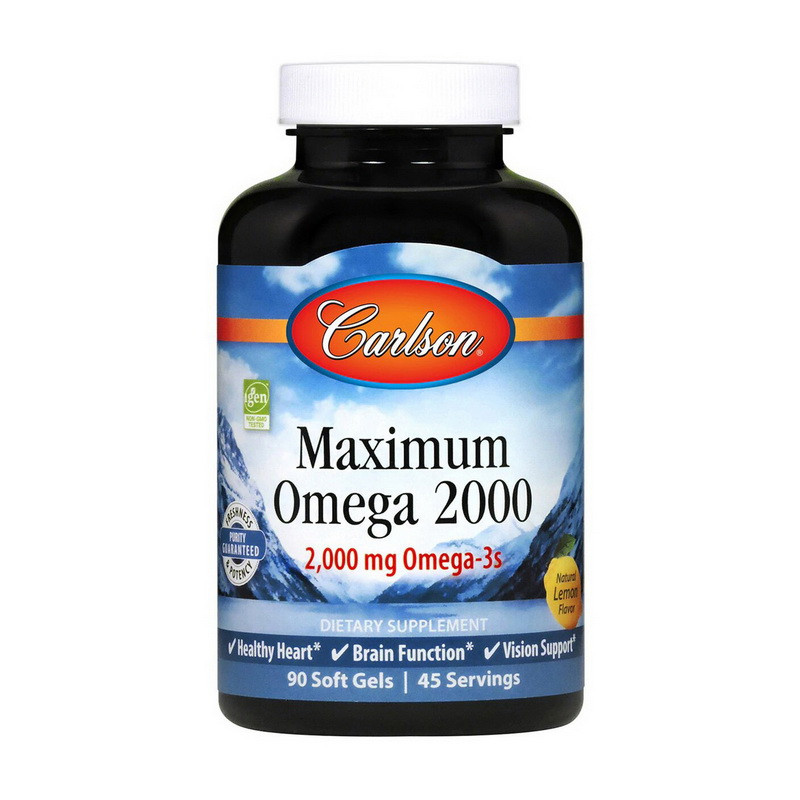 Риб'ячий жир Максимум Омега-3 Carlson Labs Maximum Omega 2000 mg 90 soft gels