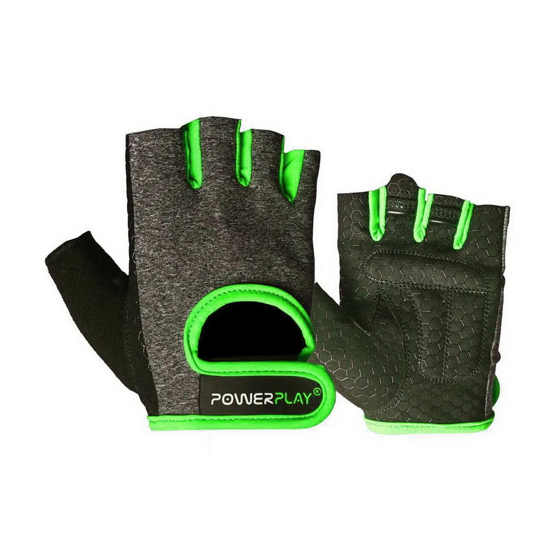 PowerPlay Womans Fitness Gloves Grey-Green 2935 M size
