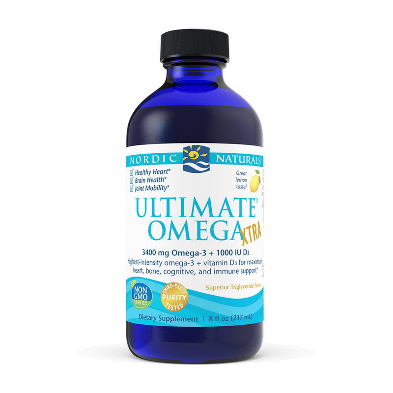 Nordic Naturals Ultimate Omega Xtra 3400 mg omega-3 + 1000 IU D3 237 ml риб'ячий жир/жирні кислоти активні