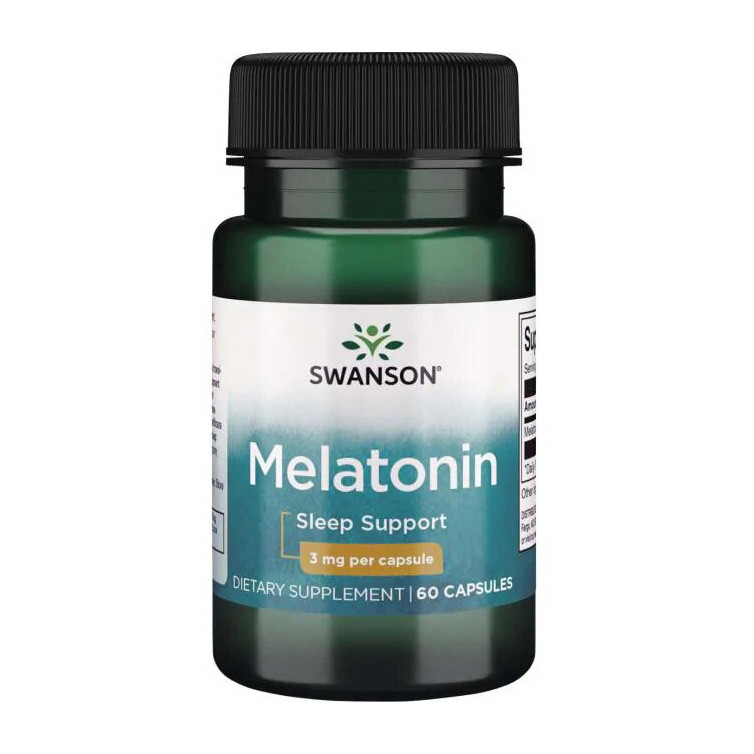 Swanson Melatonin 3 mg 60 caps поліпшення сну активне довголіття