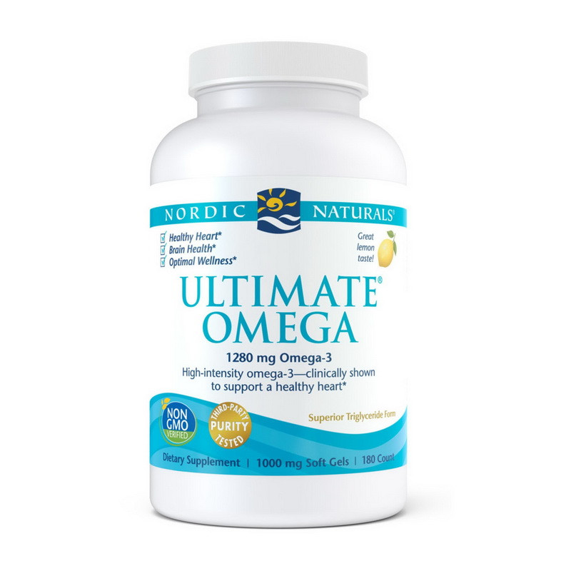 Nordic Naturals Ultimate Omega 1280 mg omega-3 180 soft gels риб'ячий жир/жирні кислоти активне довголіття
