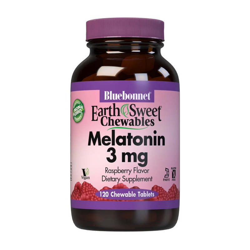 Bluebonnet Nutrition Melatonin 3 mg 120 chew tab покращення сну активного довголіття
