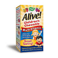 Nature's way Alive! Chewable Multi-Vitamin 120 tab вітаміни для дітей вітаміни та мінерали