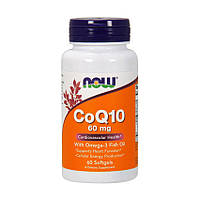 Коензим Q10 + Омега-3 Now Foods CoQ10 60 mg with Omega-3 60 softgels