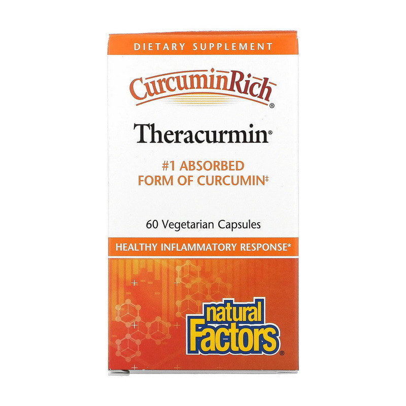 Natural Factors Theracurmin CurcuminRich 30 mg 60 veg caps антиоксиданти активного довголіття