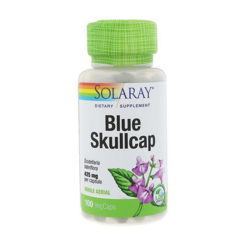 Синій шоломник Solaray Blue Skullcap 100 veg caps