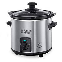 Russell Hobbs Повільноварка Compact Home, 145Вт, чаша-2л, механічне керування, знімна кришка, нерж. сталь,