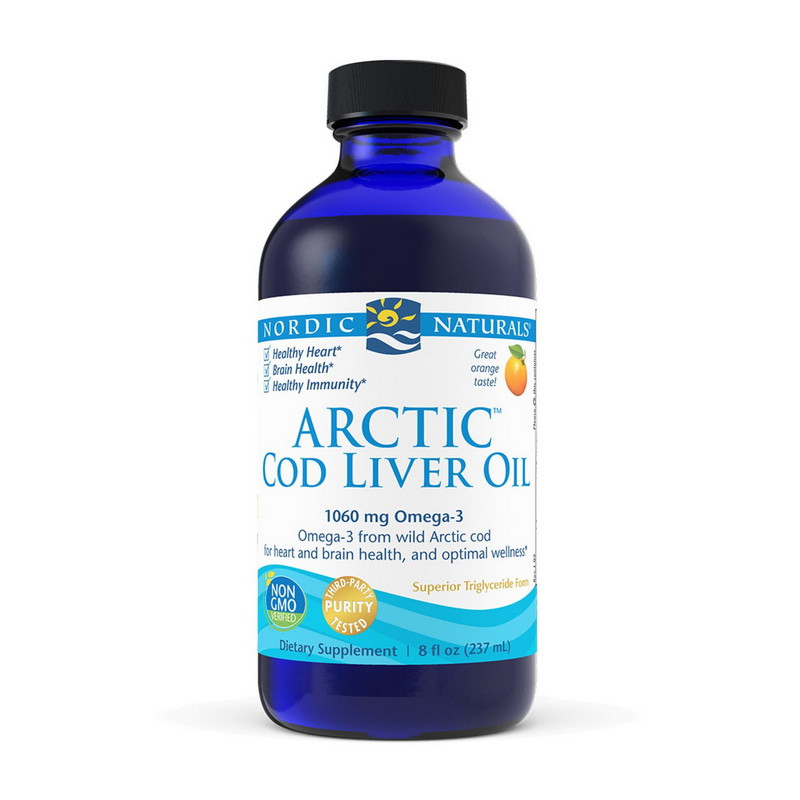Nordic Naturals Arctic Cod Liver Oil 1060 mg Omega-3 237 ml риб'ячий жир/жирні кислоти активне довголіття