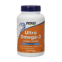 Риб'ячий жир Ультра Омега-3 Now Foods Ultra Omega-3 180 softgels