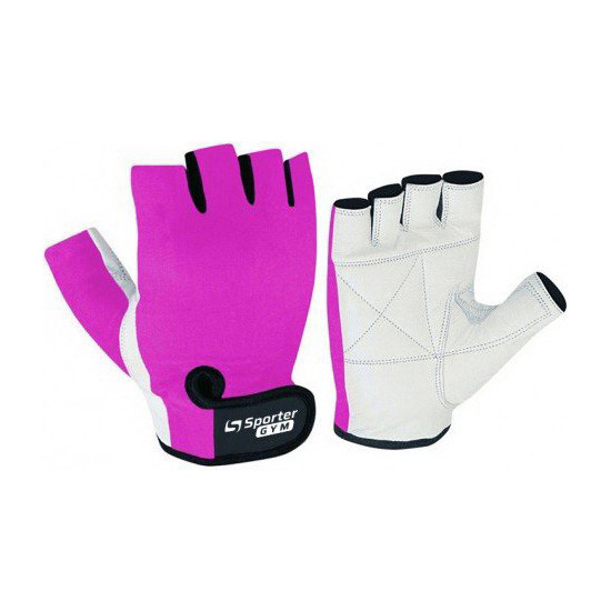 Sporter Weightlifting Gloves White-Pink S size