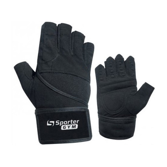 Sporter Weightlifting Gloves Black S size