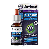 Дитячі вітаміни для імунітету Sambucol Black Elderberry Drops For Babys + Vitamin C 20 ml