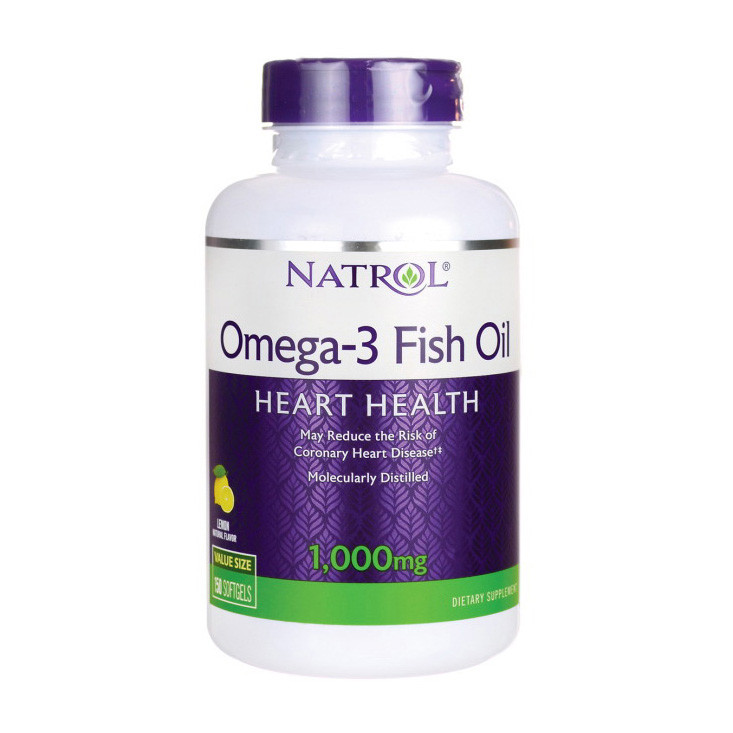 Natrol Omega-3 Fish Oil 1000 mg 90 softgels риб'ячий жир/жирні кислоти активного довголіття