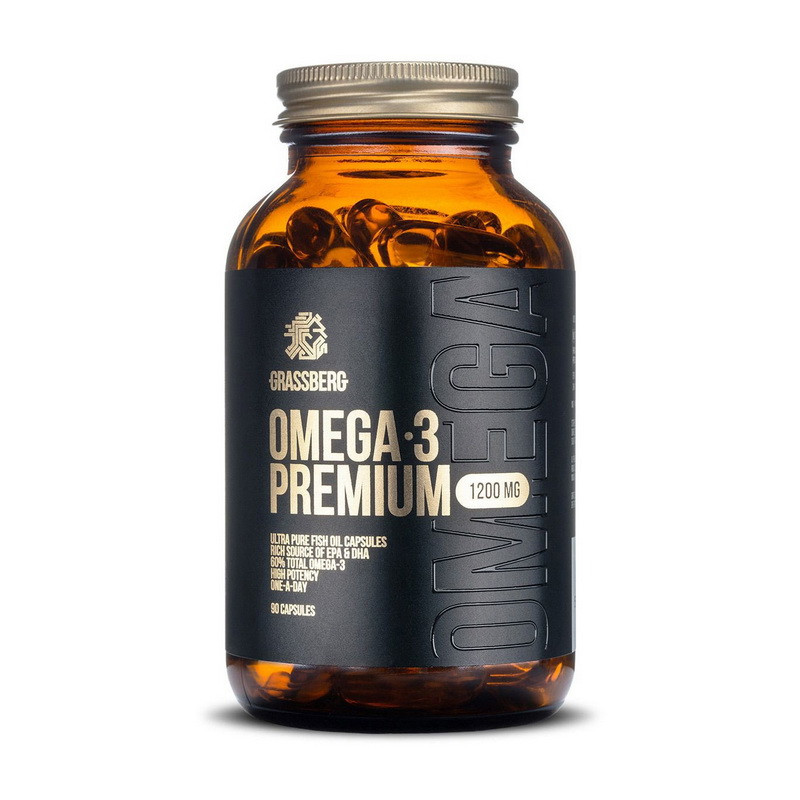 Риб'ячий жир Омега-3 Преміум Grassberg Omega-3 1200 mg Premium 90 caps