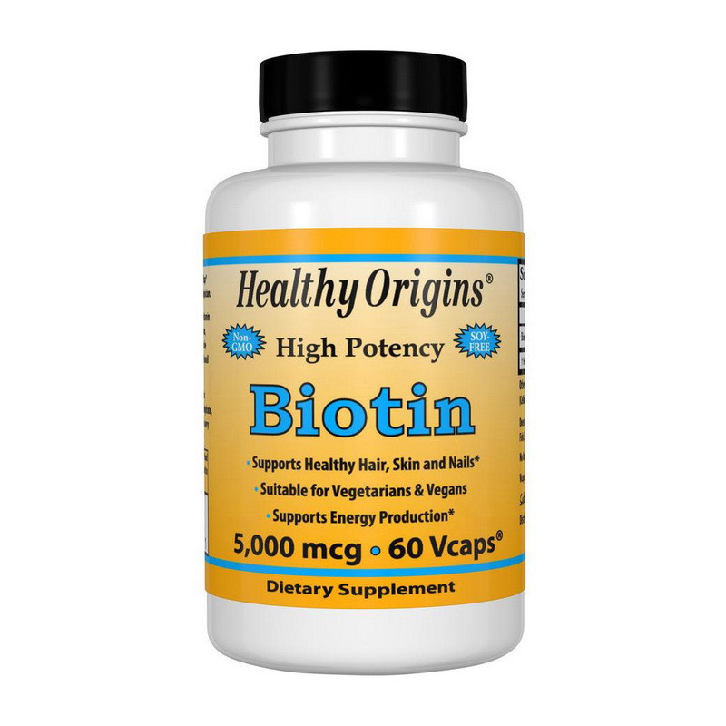 Healthy Origins Biotin 5000 mcg 60 veg caps